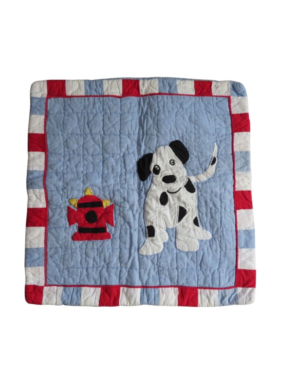 NEW Pottery Barn Kids Dalmatian Dog Cotton Hand Quilted Pillow Sham Cover 17x17
